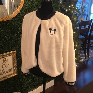 Mickey Faux Fur White Blazer